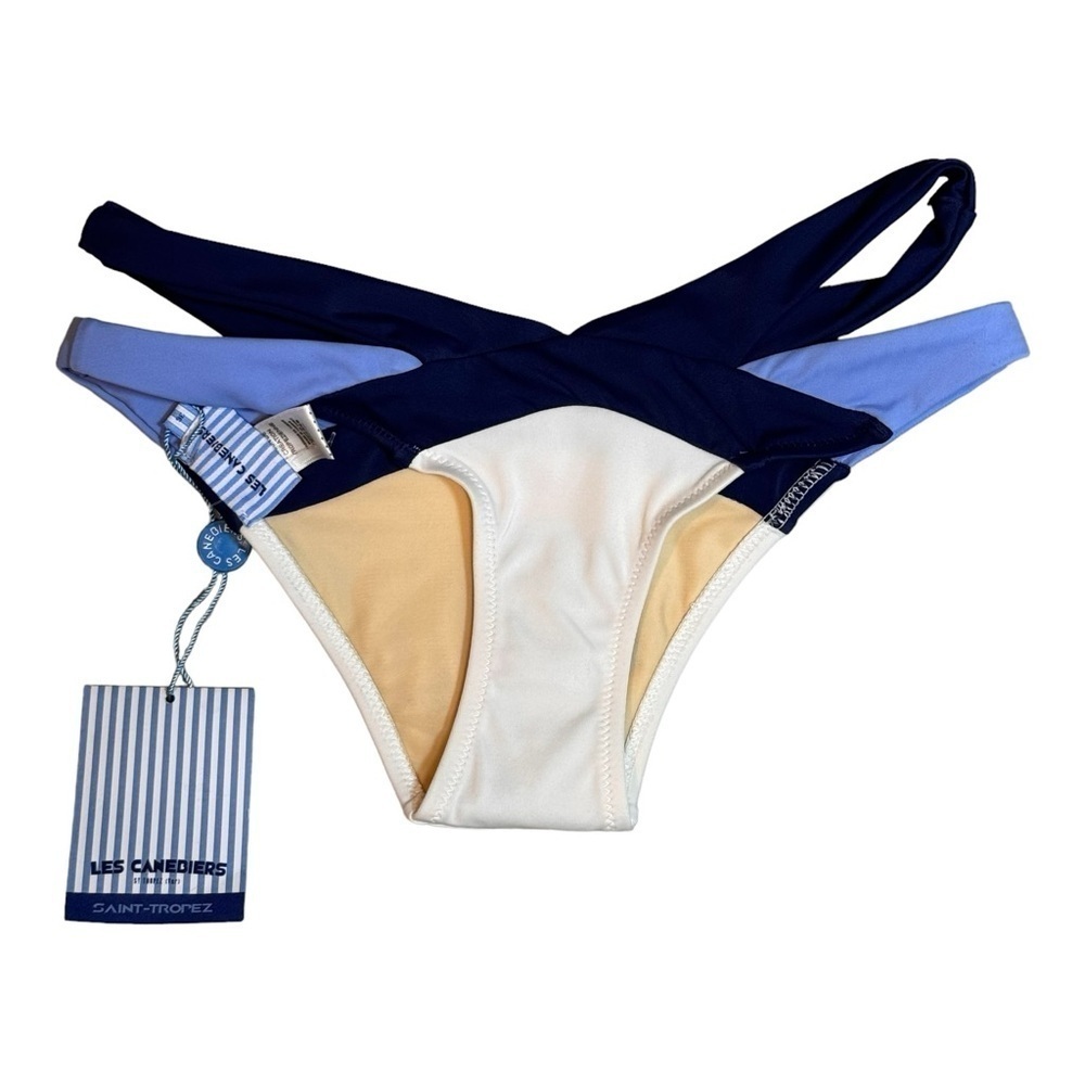 LES CANEBIERS  swimsuit bottom in Sky/Navy NWT
